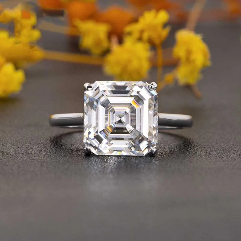 

Кольцо из муассанита с бриллиантом, платины 5ct D, VVS1, размер 8-8,5