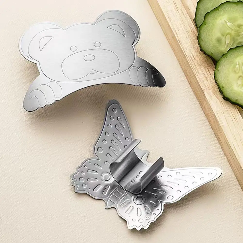 1Pc Cutter Safety Finger Guard Durable Stainless Steel Finger Protectors Adjustable Guards for Safe Cutting for Cooking