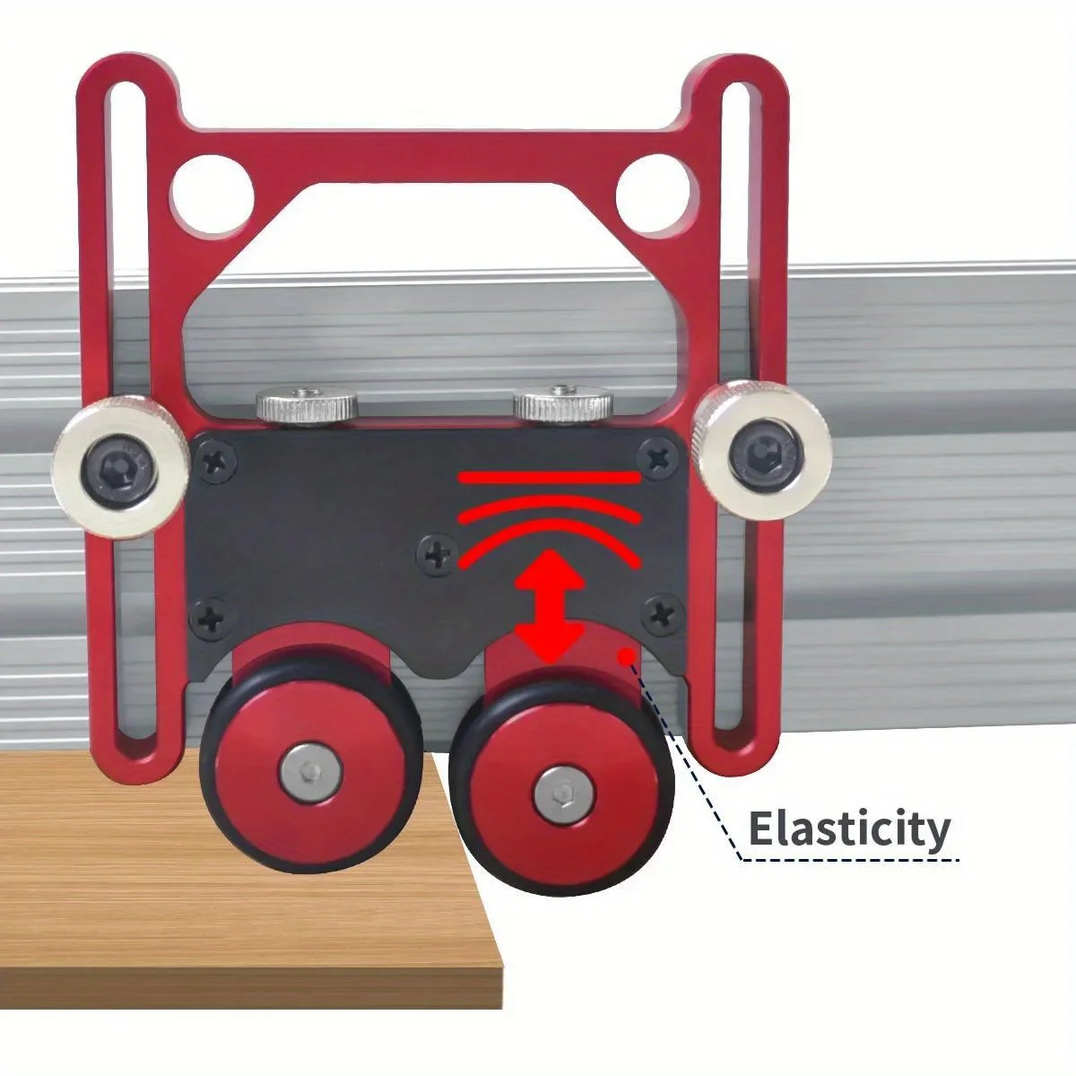 Aluminiumlegering Thin Rip Jig Tafelzaag Hekgeleider Tafelzaagaccessoires met Rolbegrenzer