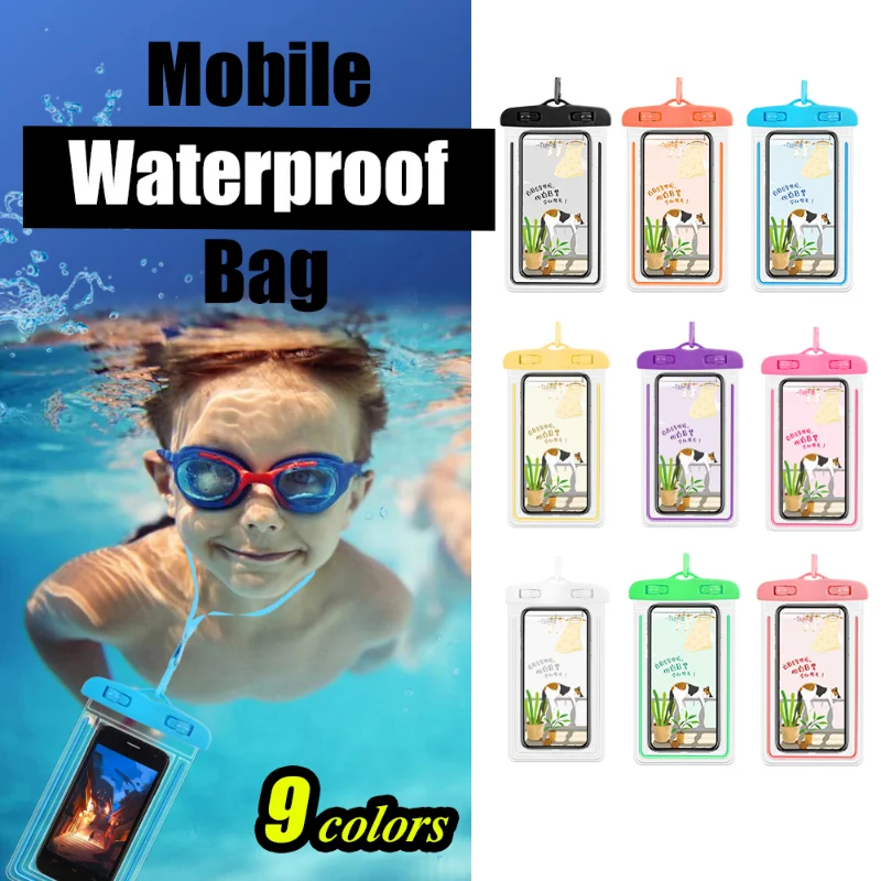 Custodia Universale Per Telefono Impermeabile Ip68 Universale Borsa Subacquea Impermeabile Swim Mobile Cover Per Iphone 14 Samsung Luminous Bag