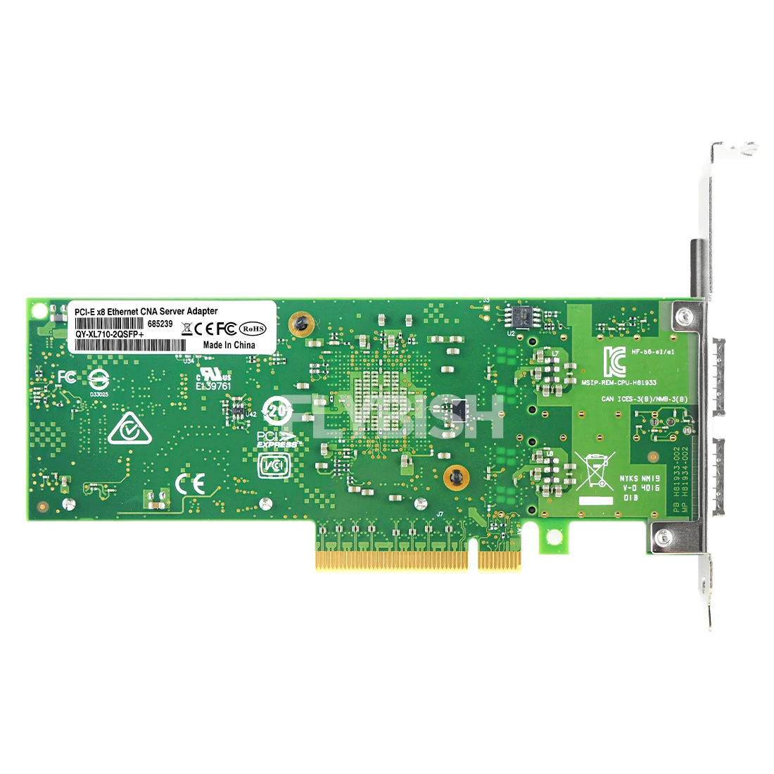 XL710-QDA2 QSFP + 듀얼 포트 PCIe3.0 X8 인텔 XL710-BM2 칩, 40G 네트워크 카드