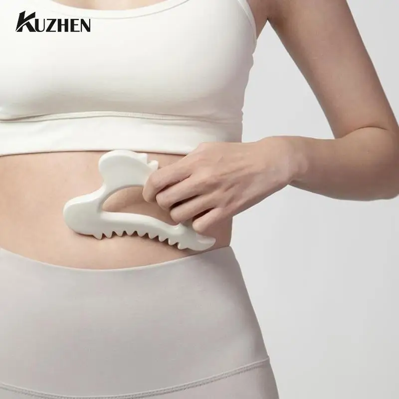 Facial Gua Sha Massage Board Ceramics Reduce Fat Static Free Portable