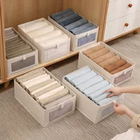 Pants Storage Box For 1pc Household High-capacity Organizing Wardrobe Storage Box, Underwear Storage Tool, Drawer Style 2