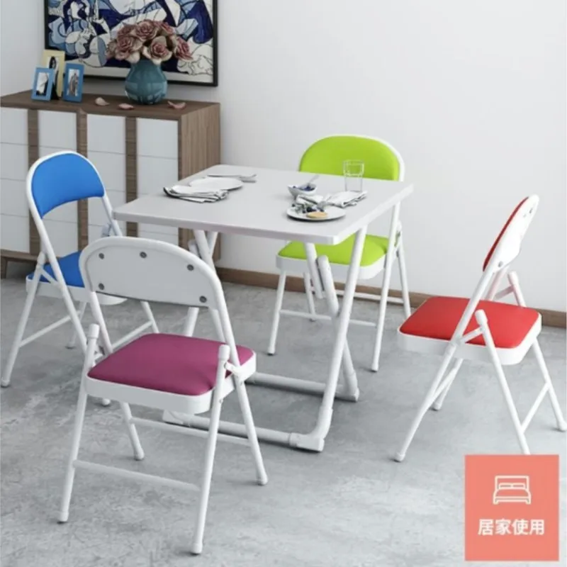 X&D Simple Lightweight Easy To Organize Folding Chairs Student Dormitories Conference Room Sedentary Chair Home Leisure Backrest