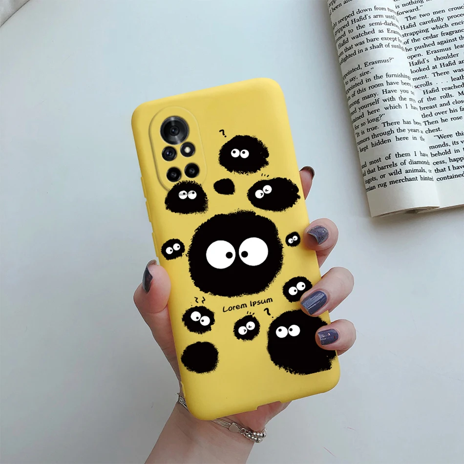 Floral Cat Cartoon Silicone Phone Protector Case - Stylish Back Cover