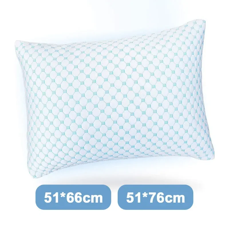 Shredded Memory Foam Bed Pillow for Sleeping Side and Back Sleeper Pillow for Neck and Shoulder Pain Relief 100% Adjustable Fill 6