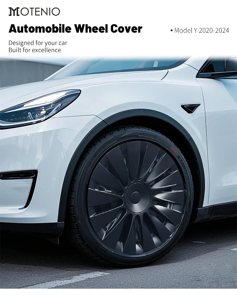 Design für Tesla Model Y (2020-2024) 19-Zoll Blade-Style Radkappen Vollständige Abdeckung Radzierblenden Auto-Ersatzteile (4 Stück) – Detail 1