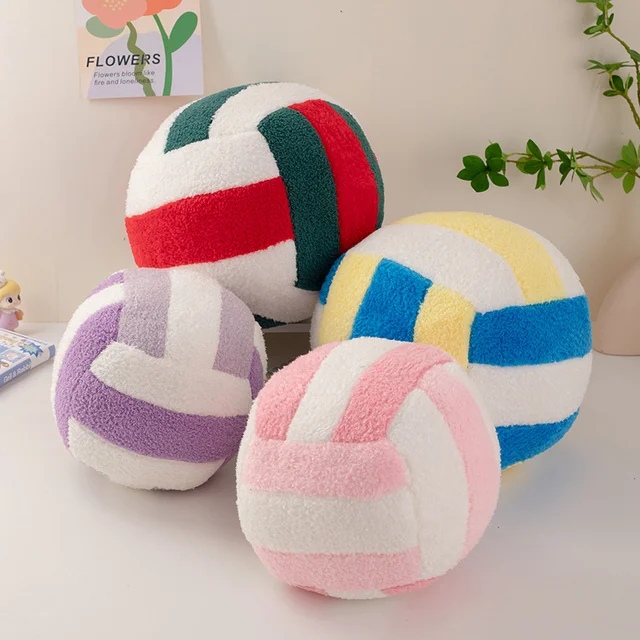 20-24cm Simulation Volleyball Ball Plush Toy Cute Volleyball Props Pillow Accompany Kids Soft Gifts for Girls Boys Room Decor