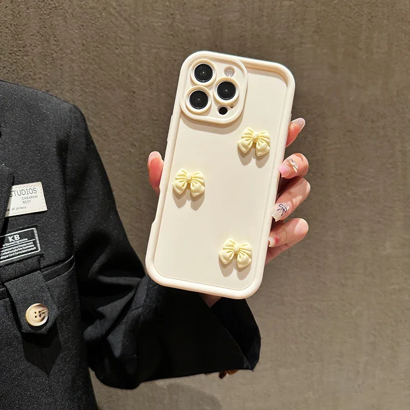 Korean Cute 3D Bow Shockproof Phone Case