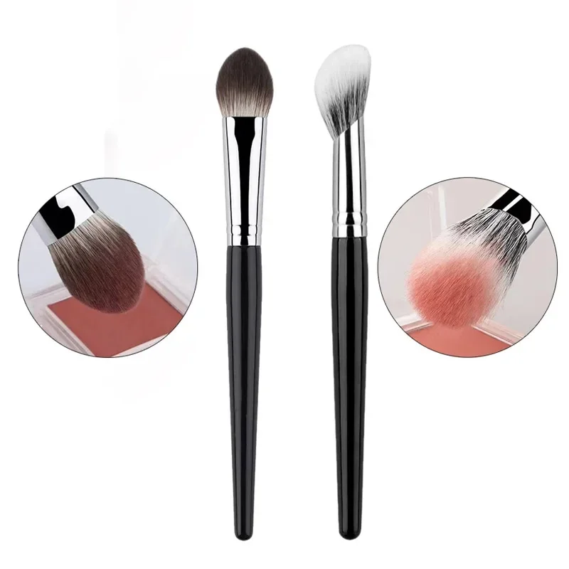 1/2Pcs Peach Heart Blusher Brush Powder Blush Cream Liquid Blush Makeup Brushes Flat Small Precise Blush Brush Makeup Tools 5
