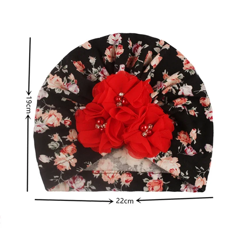 Spring Flower Baby Girls Hat for Newborn Soft Cotton Baby Boys Girls Hat Turban Infant Toddler Cap Head Wraps Photography Props baby hat baby photography props
