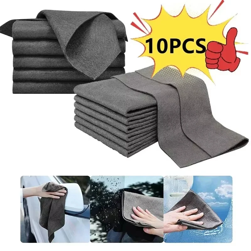 Cleaning Cloth Microfiber Dish Cloths Microfiber Towel Microfiber Wash Towel 10pcs/set Thickened Reusable