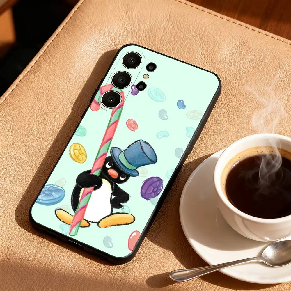 Adorable Cartoon Penguin Black Phone Case Cover