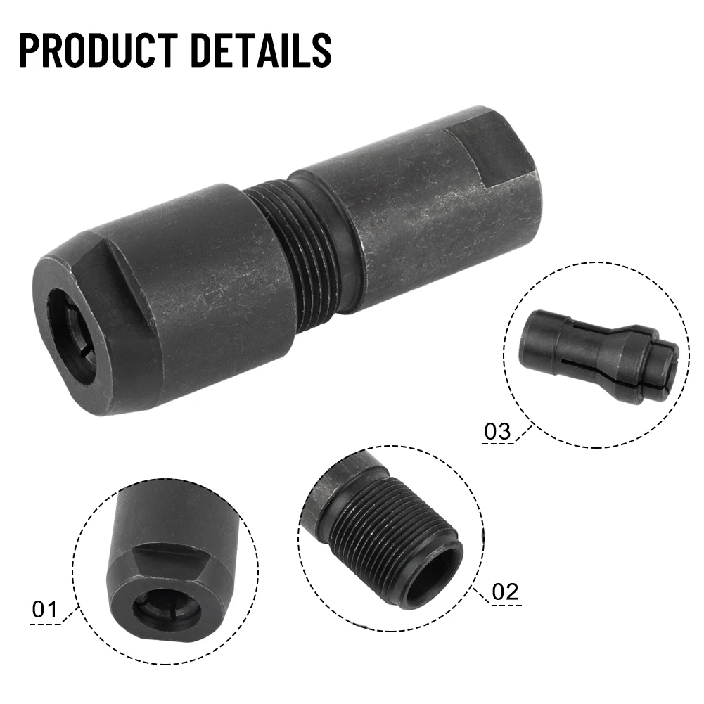 1set For 100-Type High Carbon Steel Angle Grinder Modified Adapter To Straight Grinder Chuck M10 Thread Power Tool Accessories