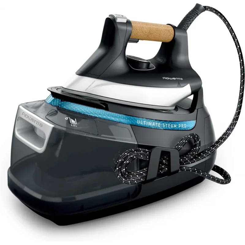 Rowenta Ultimate Steam Pro Stainless Steel Soleplate Professional 1800W Steam Iron Station 44 Ounce Removable Tank Boiler