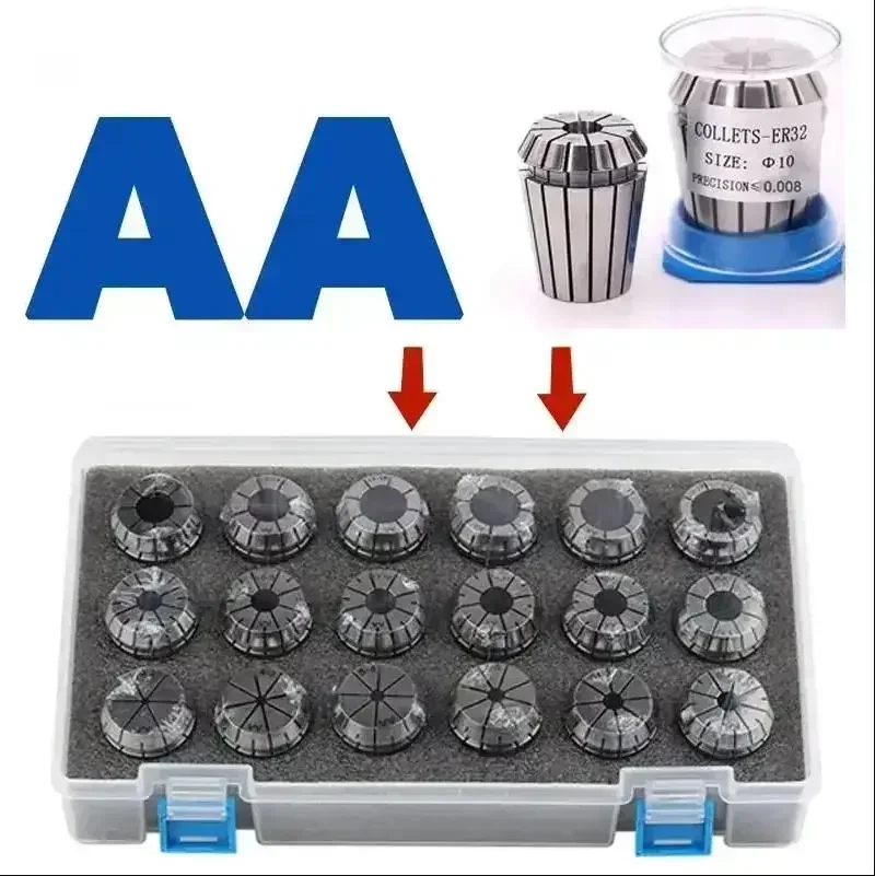 Spring Collet Tool Holder Collet Chuck Lathe Tool Holder Spring Collet Chuck Collet Chuck Holder Lathe Tool ER ER25 chuck collet set ER25 collet High Precision 0.008mm 65Mn spring steel material Tool Holder bracket tool Collet
