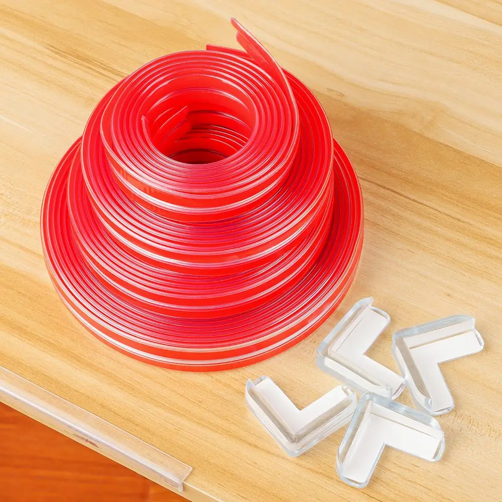 Table Edge Guard Furniture Corner Protector Strip Self Adhesive Transparent Kids Collision Proof Soft Bumper Baby Safety silicone table corner protector table corner protector table edge protector furniture anti collision strip door anti collision protector