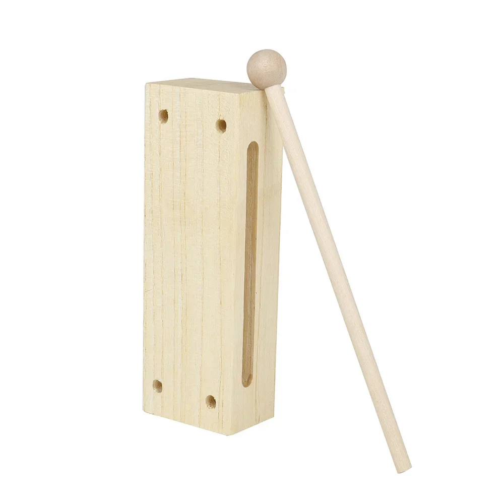 Orff Musical Instruments Wooden 2 Tone Castanets High quality Percussion Low High Pitched Square Clapper Kids Educational Toys