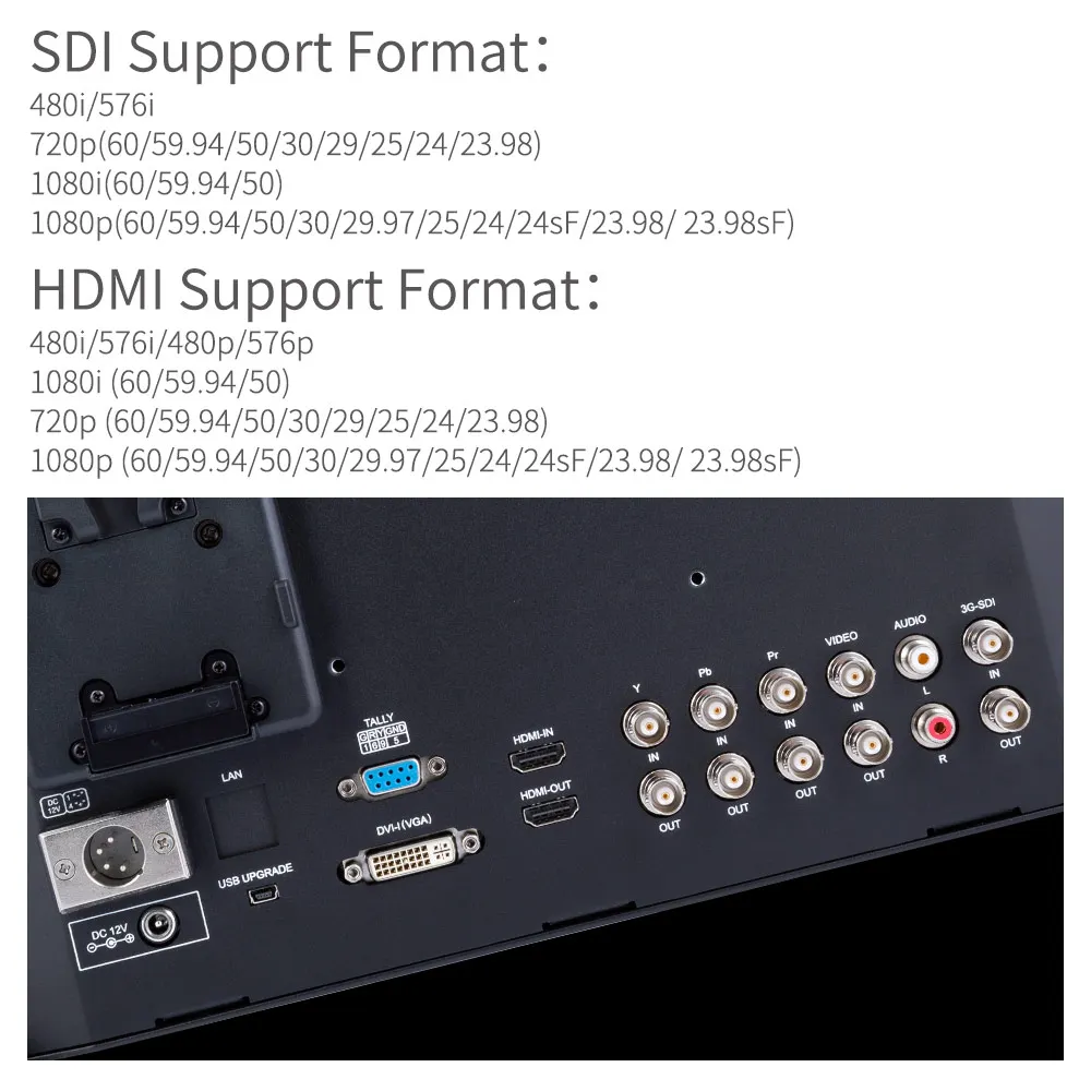 Seetec 15 Inch P150-3HSD 3G-SDI HDMI Broadcast Monitor HD 1024x768 with AV YPbPr Peaking Focus 15" LCD Monitor Aluminum Design