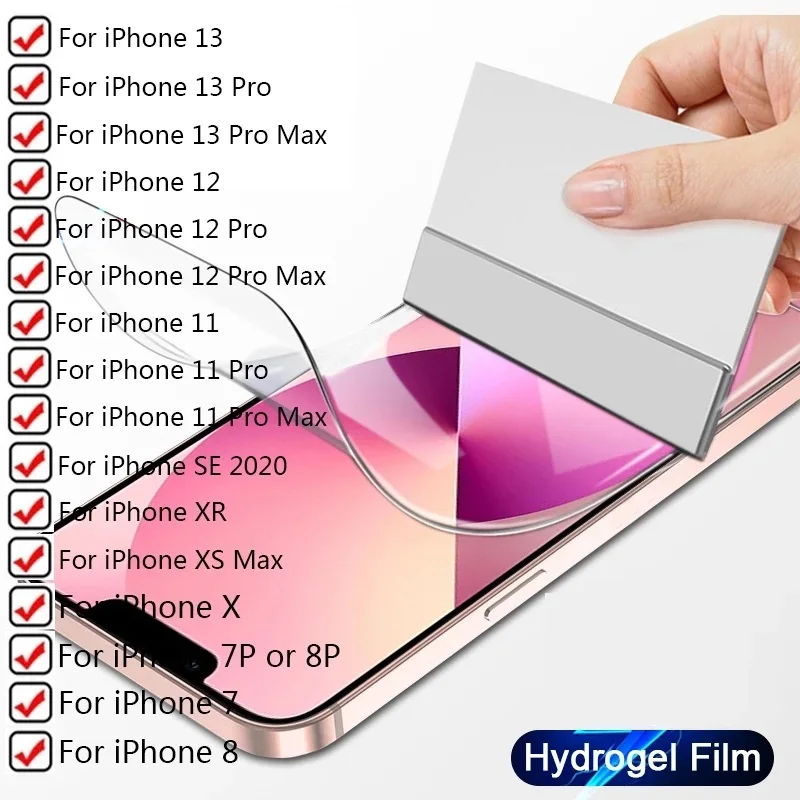 Pellicola Idrogel Per Iphone 12 13 7 8 Plus 6 6S 5S Se 2020 Pellicola Salvaschermo Per Iphone 11 12 13 Pro Max Mini Xr Xs X Film