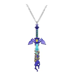 Legendary Master Sword & Hylian Shield Keychain Pendant Keyring (Necklace)