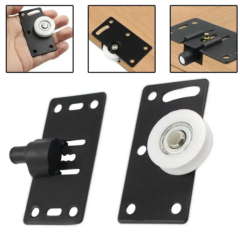 1pcs Wardrobe Pulley Home Sliding Door Pulley Wardrobe Cupboard Caster Silent Height Adjustable Furniture Hardware sliding door roller sliding door pulley