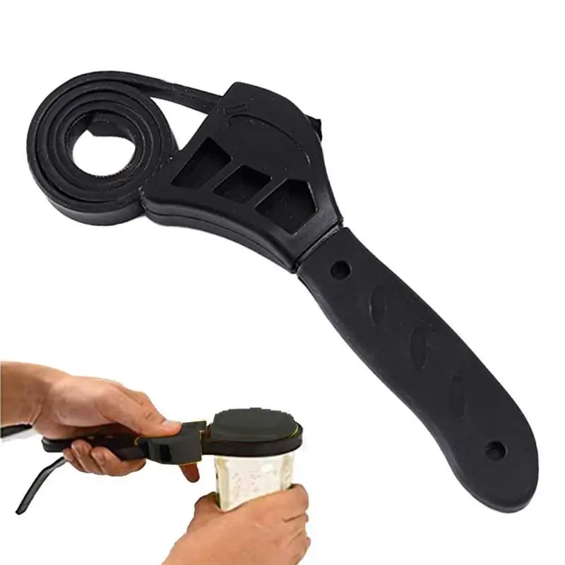 

Strap Wrench | 2pcs Adjustable Wrenchs | Length Adjustable Oil Filter Wrench Reinforced Rubber Pipe Wrench Jar Opener for Mechan