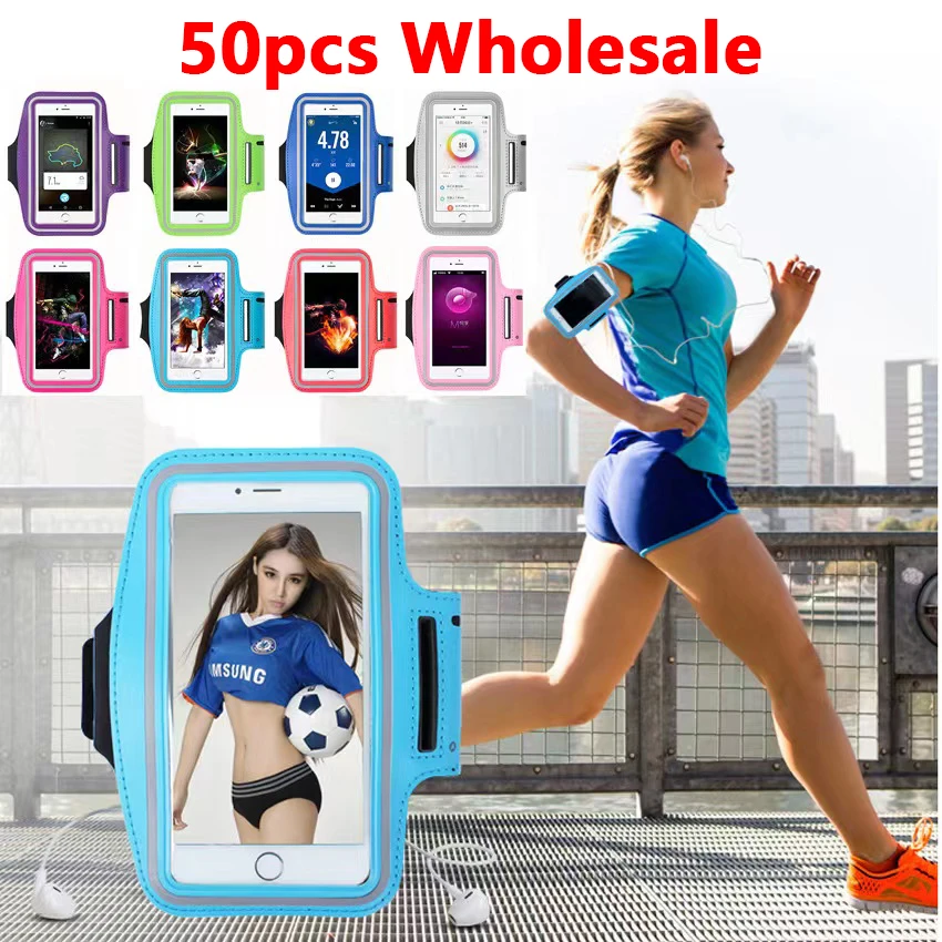 iphone 12 mini cover case 50pcs Outdoor Sports Phone Holder Armband Case for Samsung Gym Running Phone Bag Arm Band Case For iPhone 11 XS Max 8 7 6 Inches iphone 12 mini cover