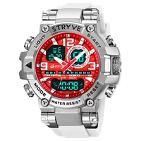 New STRYVE Men's Watch Digital-Analog Dual Movement Calendar Luminous Waterproof Watches Fashion Sports Men's Wrist Watch 8025