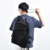 Simple solid color backpack,  travel backpack, plenty of storage space, very suitable for commuting, school, work and going out. - Image 6