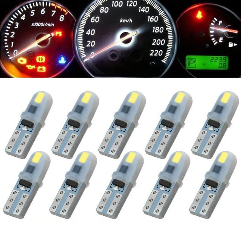 10 X White T5 6000K 18Mm 3014 Smd Led Wedge Cruscotto Cruscotto Cruscotto Lampade Luminose Lampadina Per Auto Accessori Per Auto Lunga Durata