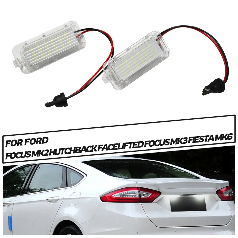 

LED License Number Plate Light Lamp For Ford Focus MK2 MK3 Fiesta Mondeo MK4 C Max MK1 Kuga Galaxy T10 LED