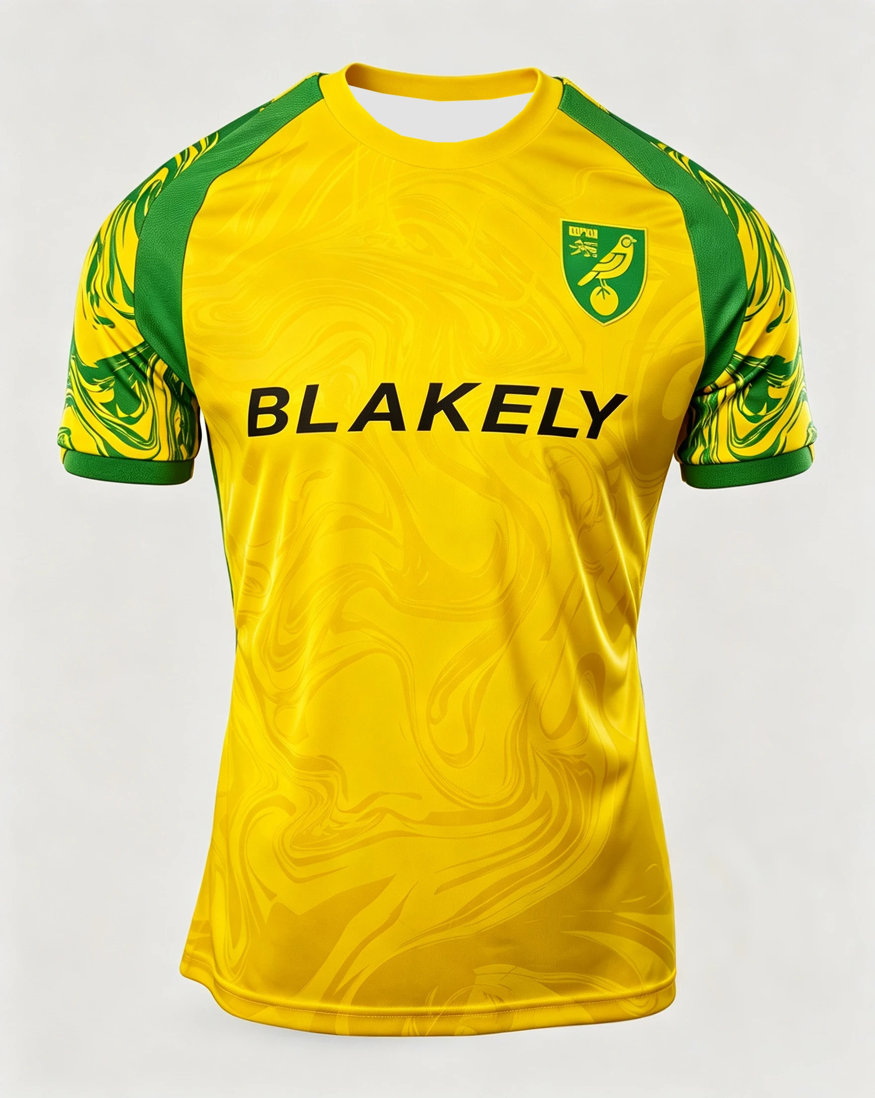 2026 Norwich City 3D-Druck Fußballtrikot Herren Sommer Schnelltrocknend Atmungsaktiv Kurzarm T-Shirt Familien-Partnerlook