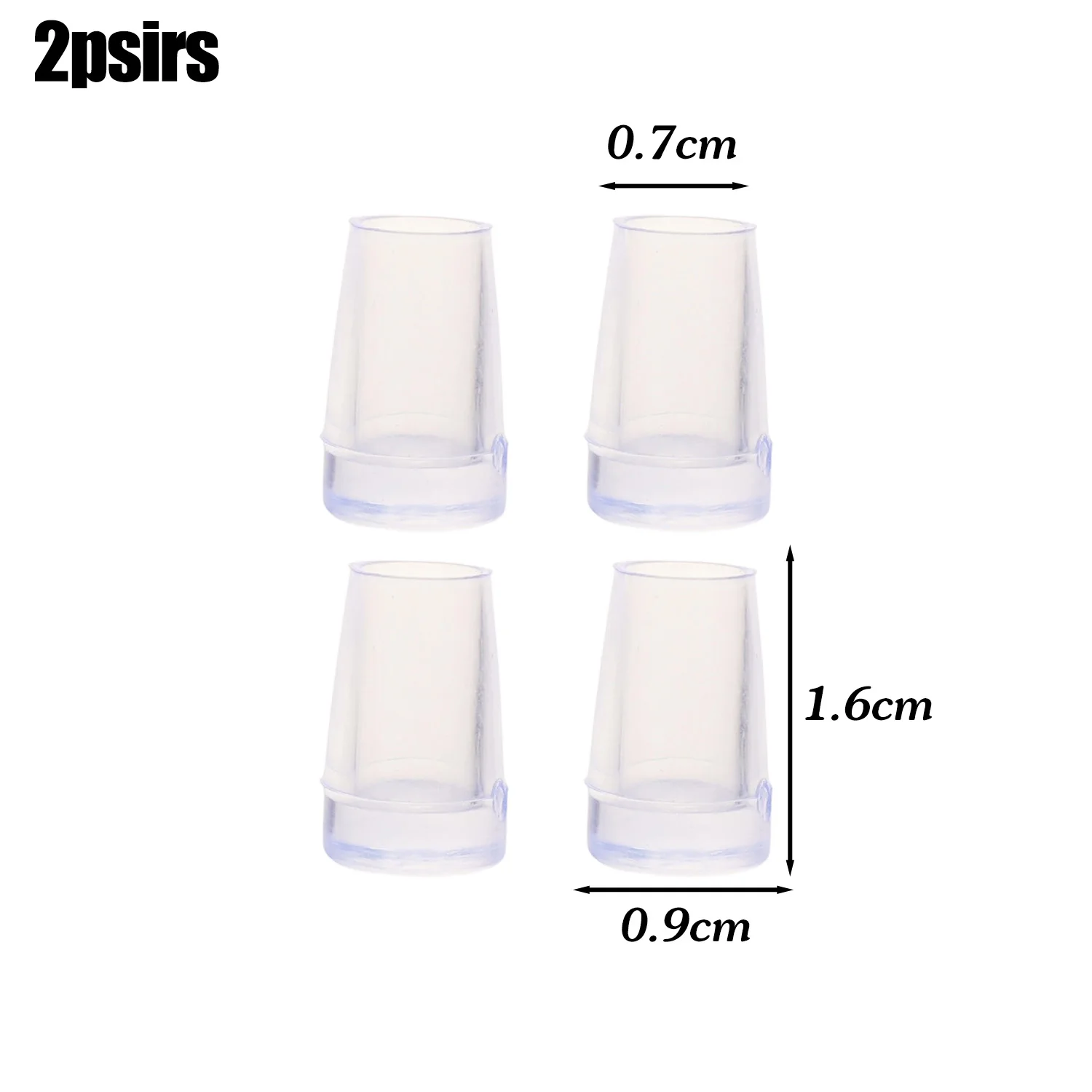 TPU Heel Protector Cap - Slip-On Anti-Slip Noise Reduction Cushion, Black/Clear Shoe Accessory