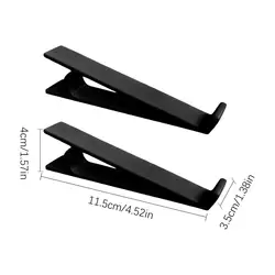 Ergonomic Height - Adjustable Non - Slip Keyboard Riser for Desk and Home Office (Set of 2) (Black)