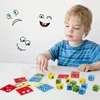 Face Change Expression Kids Puzzle Building Blocks Toy Montessori teaching Blocks Wooden Parent-child interaction Toy Gift 4