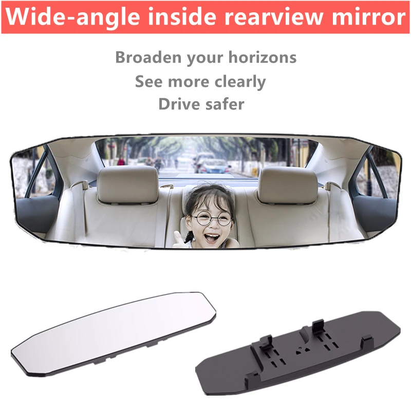 Universal Anti Glare Wide Angle Convex Rearview Mirror Car Interior