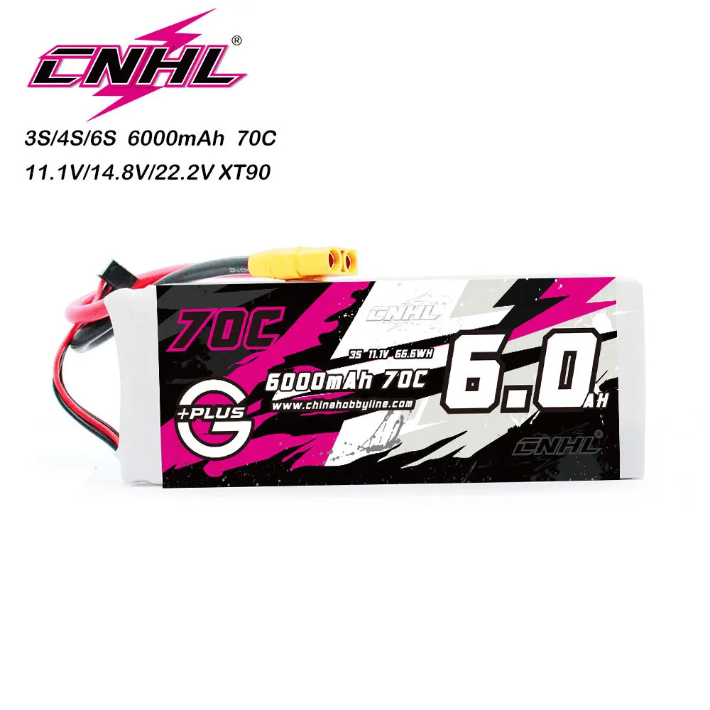 Аккумулятор CNHL Lipo 3S 4S 6S 11,1 В 14,8 в 22,2 в 6000 мАч 70C с разъемом XT90 для радиоуправляемого автомобиля самолета вертолета Jet Edf Speedrun Truck