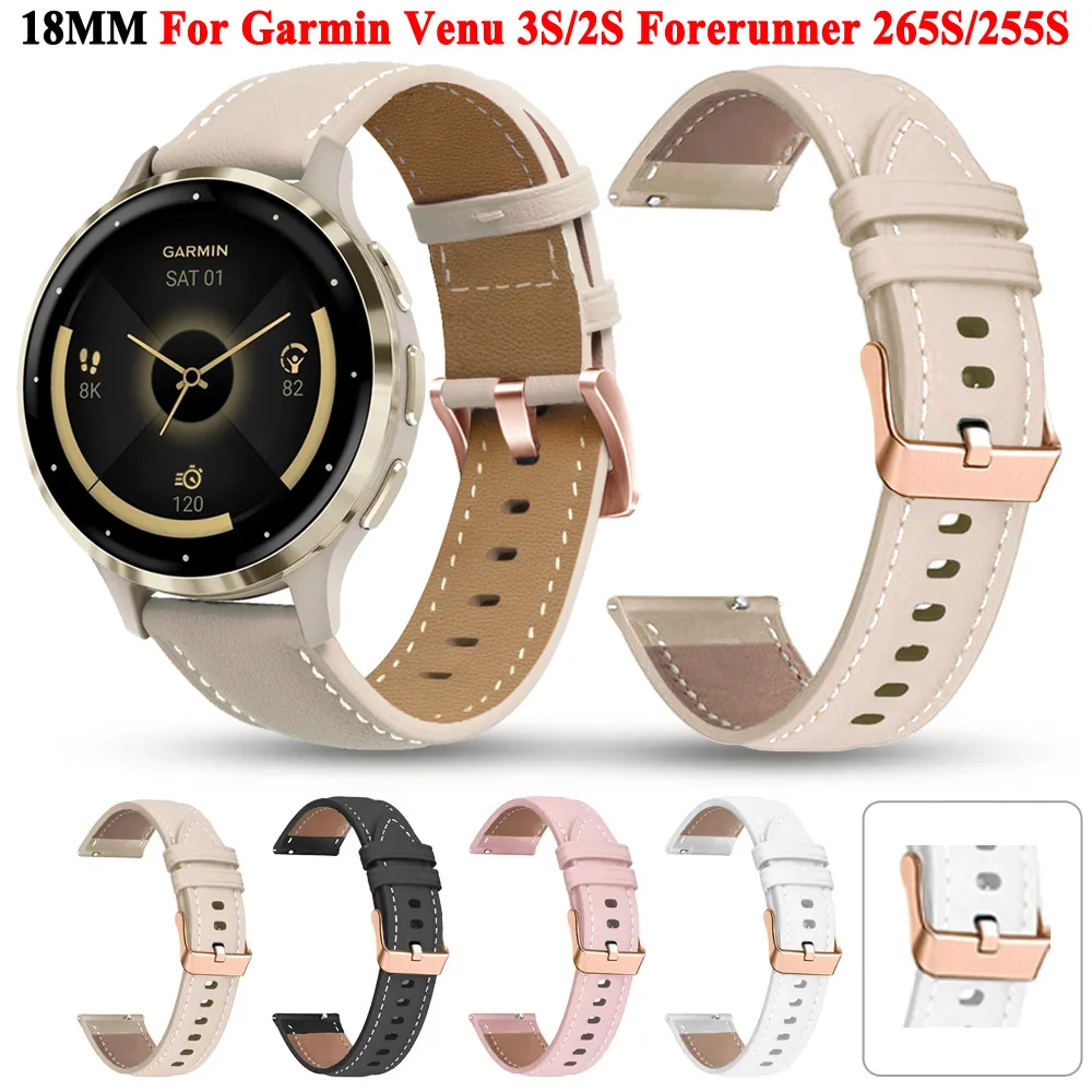 thumbnail interactive-video image 1 of 18MM Bands For Garmin Forerunner 255S/Forerunner 265S/Venu 3S/Vivoactive 4S Watch Soft Silicone Colorful Wristbands Quick Release Adjustable Sport Strap For Forerunner 255S 265S Music Band (6A 1 of 9