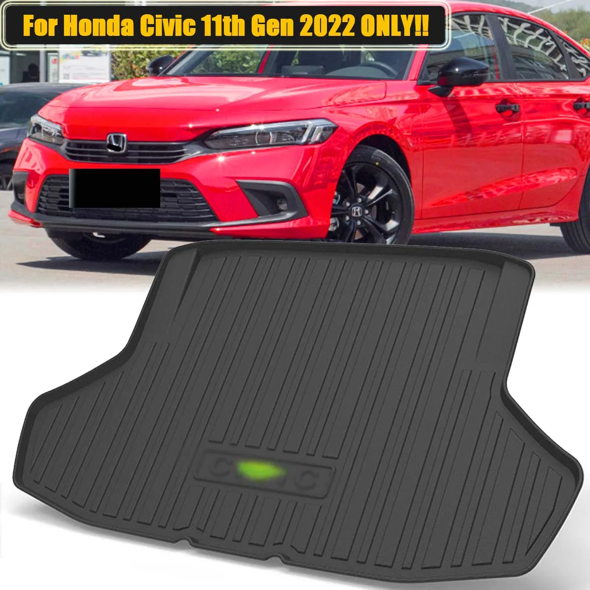 ForHondaCivicTrunkMat202211thGenONLYRearBootLinerCargoTray