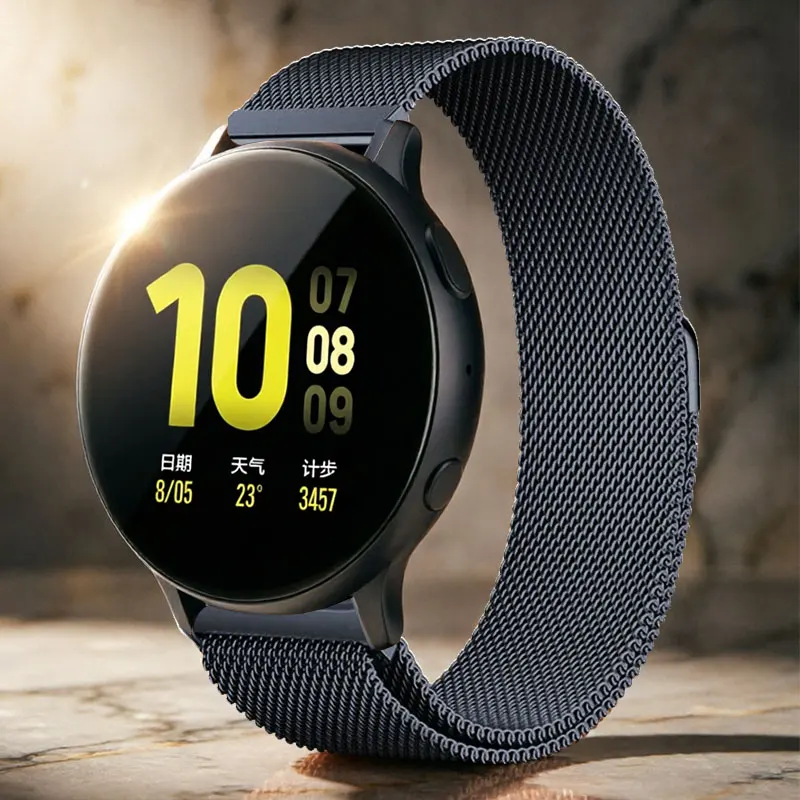 Universal 20mm/22mm Magnetic Smartwatch Bracelet Strap - Sleek Design