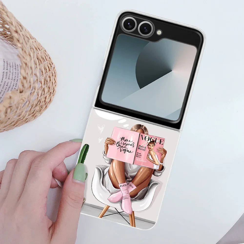 Elegant Transparent Fashion Lady Magazine Phone Case Cover