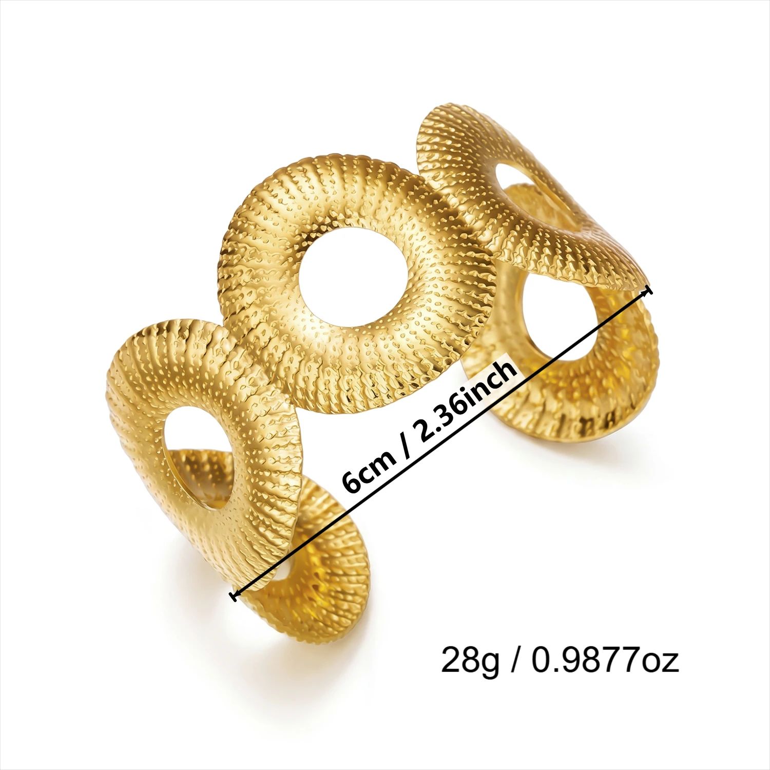 Ozean-Stil Seestern Edelstahl Manschettenarmband für Frauen Böhmische Geometrie Goldfarben Armreif Sommer Party Schmuck Geschenk – Detail 8