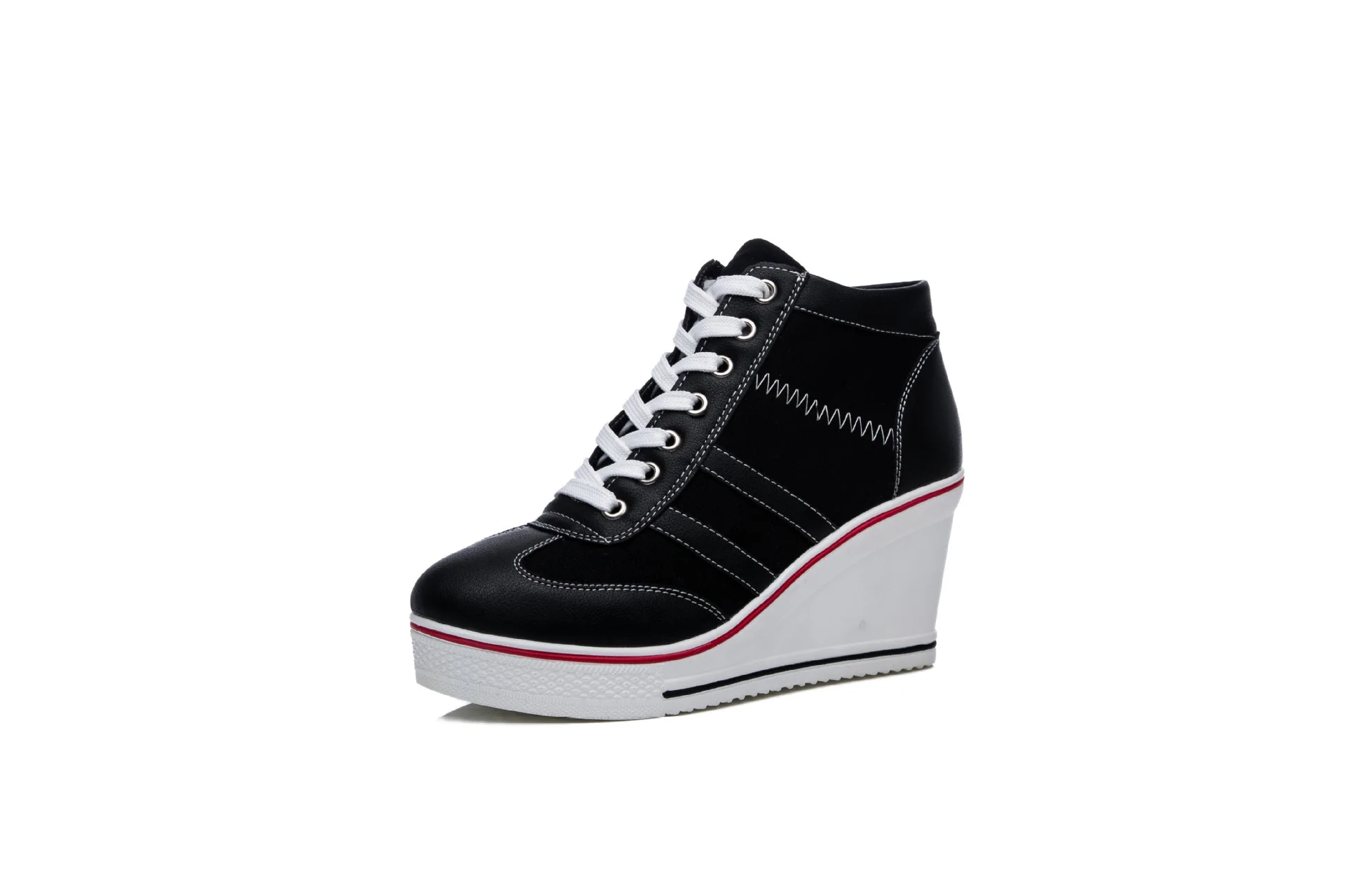 Roxy Sneakers Womens Sz 6 Camy U High Top Wedge Comfort Zip Lace Up Canvas  Gray | eBay
