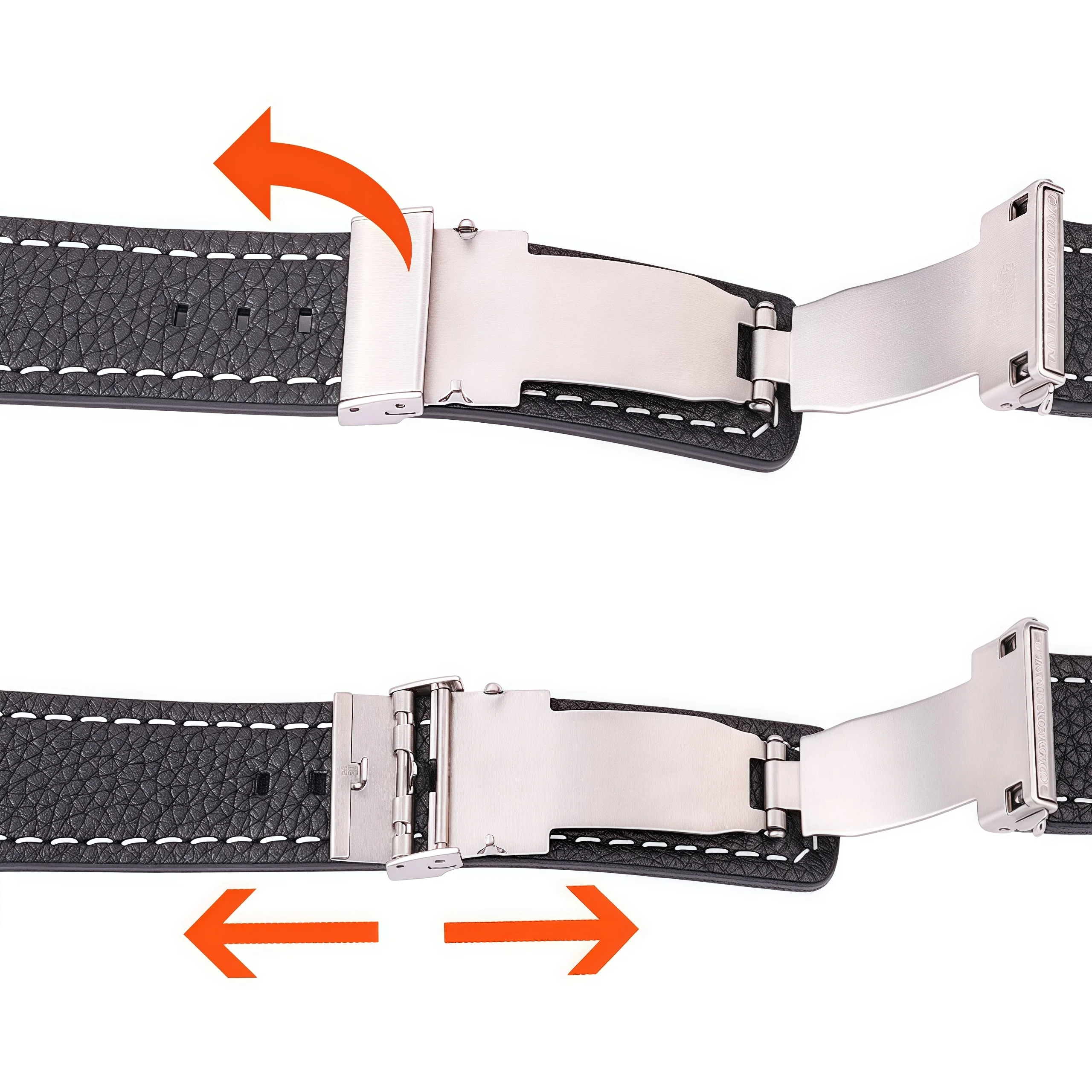 Premium Genuine Leather Watchband Strap - Black Brown Soft Cowhide Bracelet, 18mm to 24mm