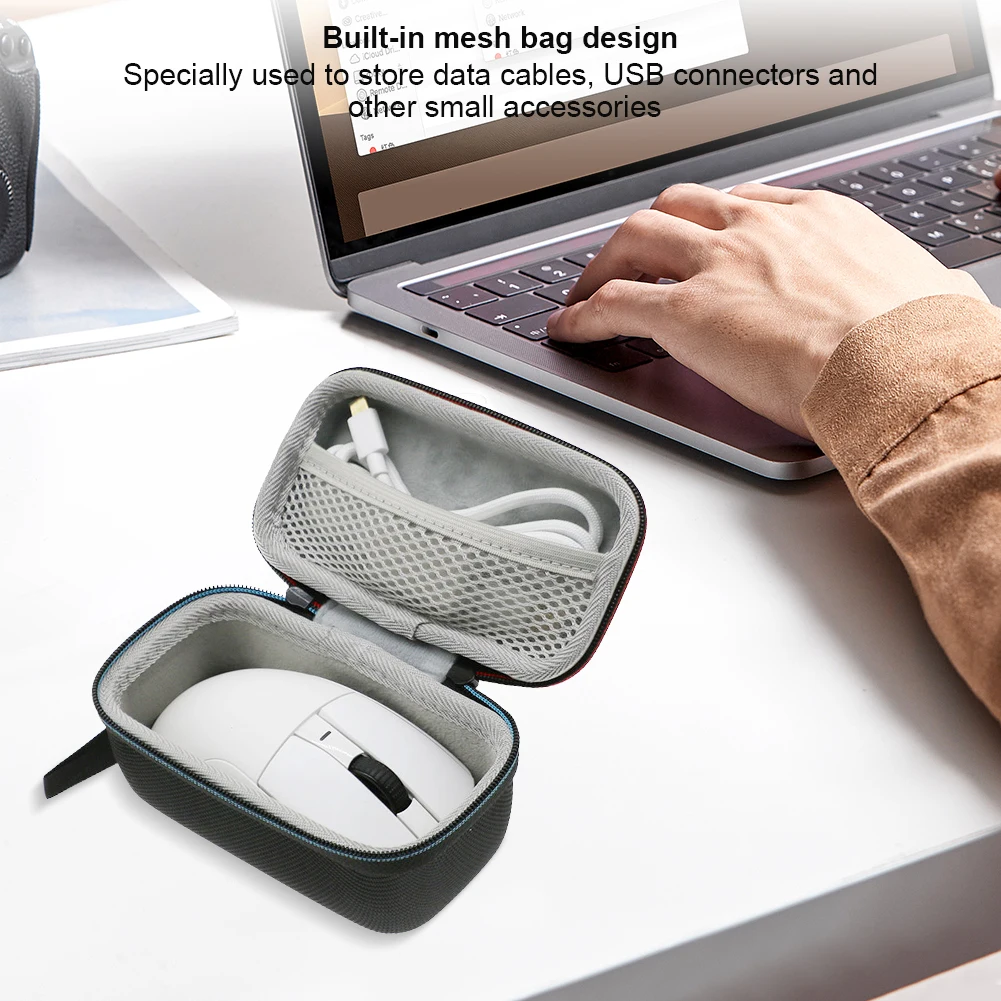 Gaming Mouse Case Portable EVA Hard Storage Bag Travel Case for Attack Shark R1 PAW3311 for DAREU A950 Wireless Gaming Mouse