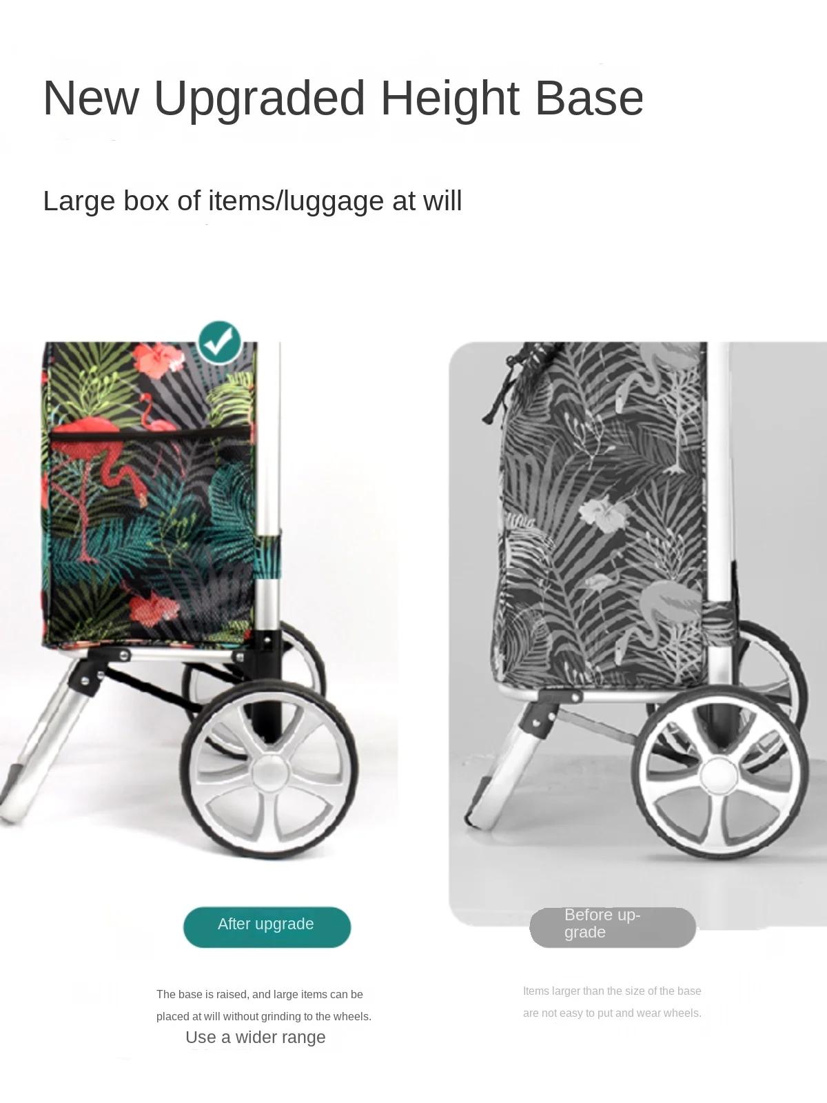 Hand-pulled luggage cart Climbing stairs Shopping cart Foldable trolley truck Luggage trailer