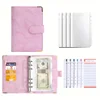 Sleek A6 PU Leather Marble Texture Binder with Zipper – Trendy Multi-Pocket Storage Bag to Keep Your Bills and Receipts Neat! 1