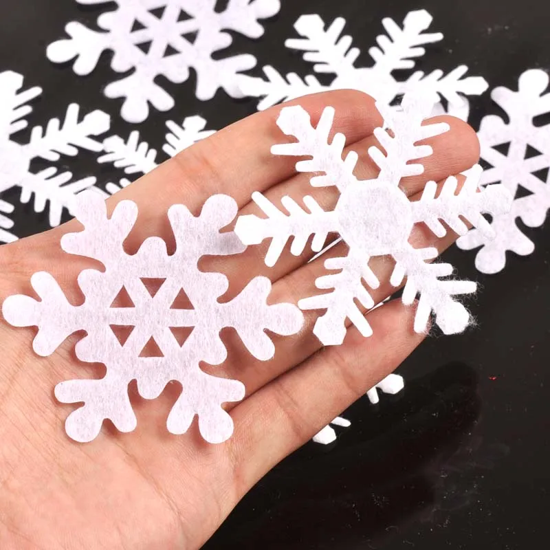 50pieces Christmas Snowflake Stickers DIY Gifts Scrapbook Decoration  Accessories Glitter Stickers Xmas Party Decor Navidad 2023 - AliExpress