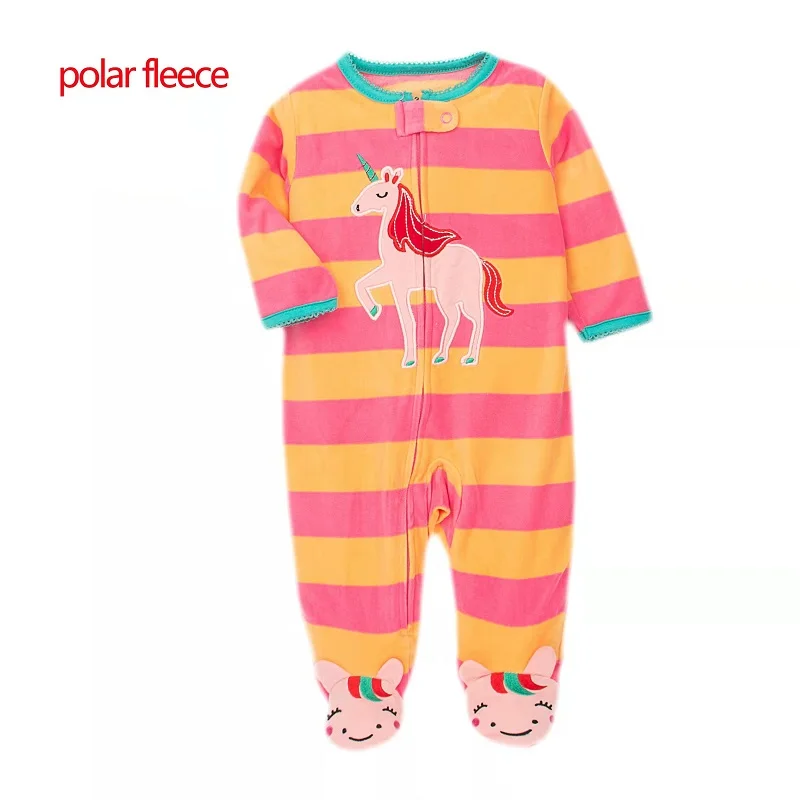Newborn Baby Fleece Warm Rompers Jumpsuit for Spring Autumn baby clothes